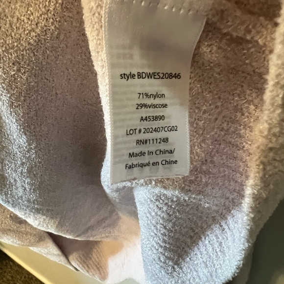 Barefoot Dreams Sweater Size Large Pink CozyChic Ultra Lite Crew Neck Pullover - Picture 8 of 8